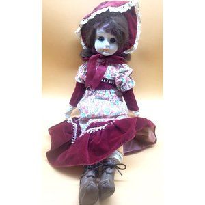 18” Vintage Porcelain Ceramic Doll Collectible Keepsake Antique Sleepy Eyes